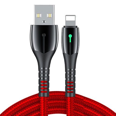 Cavo da USB a Cavetto Ricarica Carica D23 per Apple iPad Air 10.9 (2020) Rosso