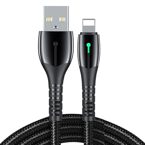 Cavo da USB a Cavetto Ricarica Carica D23 per Apple iPad Pro 12.9 (2020) Nero