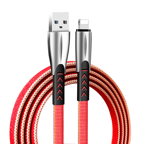 Cavo da USB a Cavetto Ricarica Carica D25 per Apple iPhone 12 Rosso