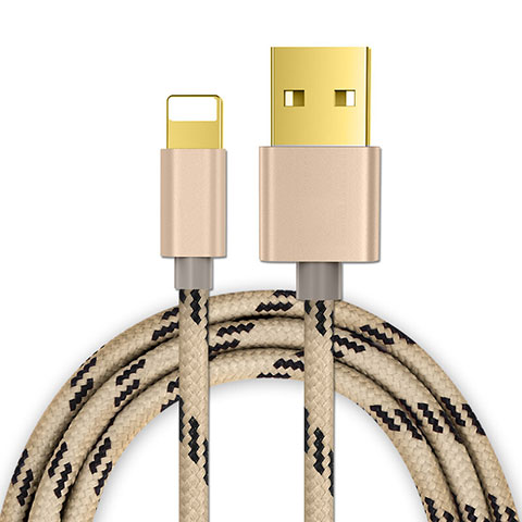Cavo da USB a Cavetto Ricarica Carica L01 per Apple iPhone SE3 (2022) Oro
