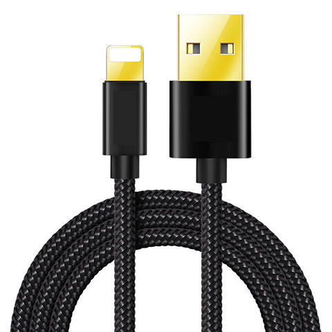 Cavo da USB a Cavetto Ricarica Carica L02 per Apple iPad Pro 12.9 (2020) Nero