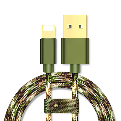 Cavo da USB a Cavetto Ricarica Carica L03 per Apple iPhone 13 Mini Verde