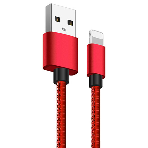 Cavo da USB a Cavetto Ricarica Carica L11 per Apple iPhone 12 Mini Rosso