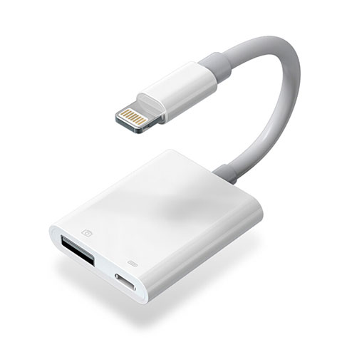 Cavo Lightning a USB OTG H01 per Apple iPhone SE3 (2022) Bianco