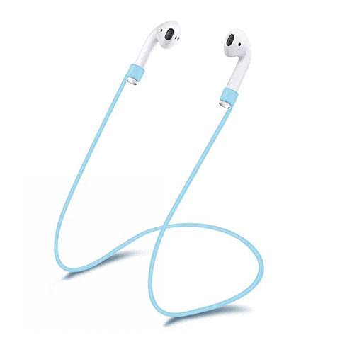 Cinturino Braccialetto Sportivo Silicone Cavo Anti-perso C03 per Apple AirPods Pro Cielo Blu