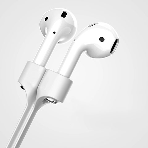 Cinturino Braccialetto Sportivo Silicone Cavo Anti-perso per Apple AirPods Pro Argento