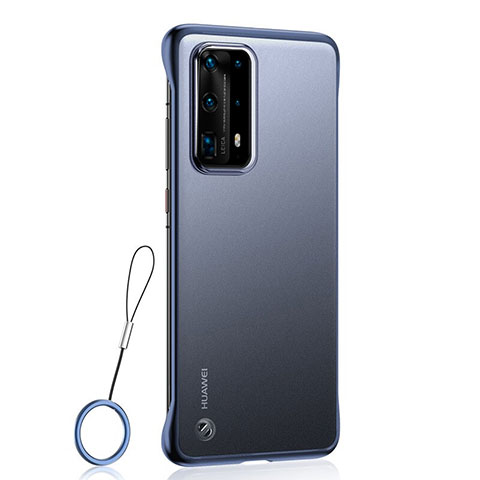 Cover Crystal Trasparente Rigida Cover C01 per Huawei P40 Pro+ Plus Blu