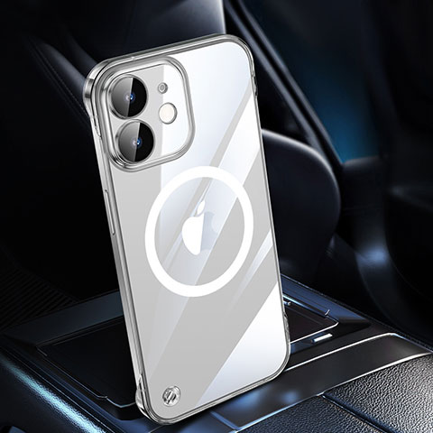 Cover Crystal Trasparente Rigida Cover con Mag-Safe Magnetic QC1 per Apple iPhone 12 Mini Chiaro