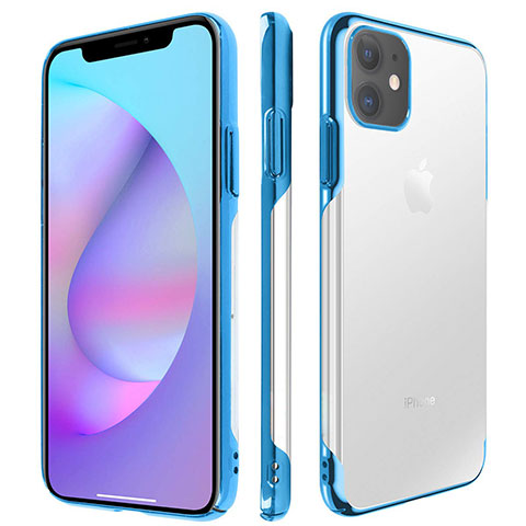 Cover Crystal Trasparente Rigida Cover H01 per Apple iPhone 11 Blu