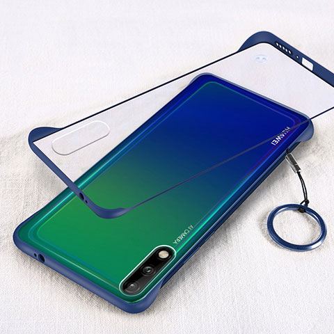 Cover Crystal Trasparente Rigida Cover H01 per Huawei Enjoy 10 Blu