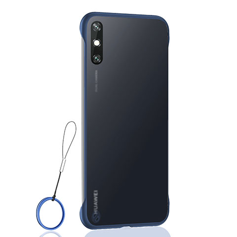 Cover Crystal Trasparente Rigida Cover H01 per Huawei Enjoy 10e Blu