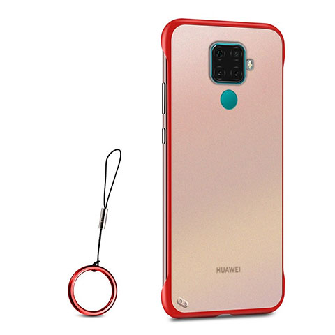 Cover Crystal Trasparente Rigida Cover H01 per Huawei Mate 30 Lite Rosso