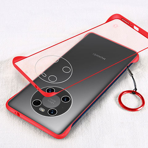 Cover Crystal Trasparente Rigida Cover H01 per Huawei Mate 40 Pro Rosso