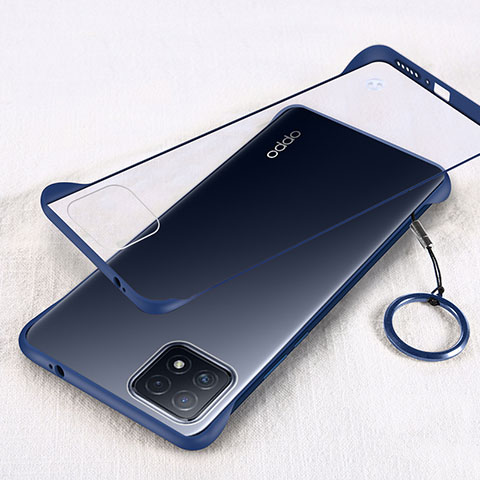 Cover Crystal Trasparente Rigida Cover H01 per Oppo A73 5G Blu