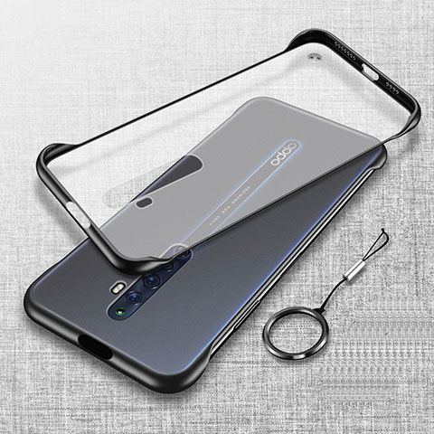 Cover Crystal Trasparente Rigida Cover H01 per Oppo Reno2 Z Nero