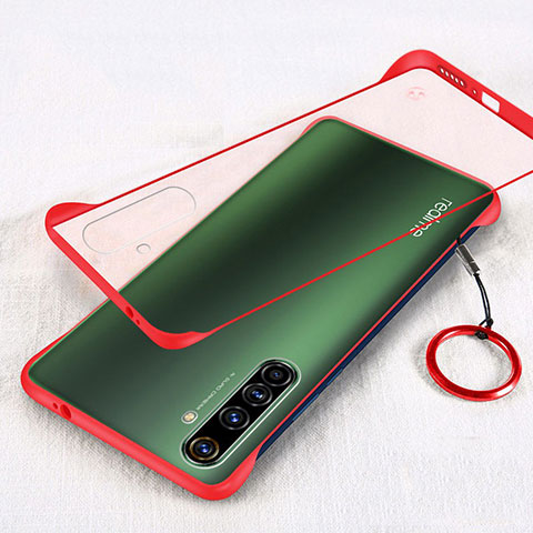 Cover Crystal Trasparente Rigida Cover H01 per Realme X50 Pro 5G Rosso