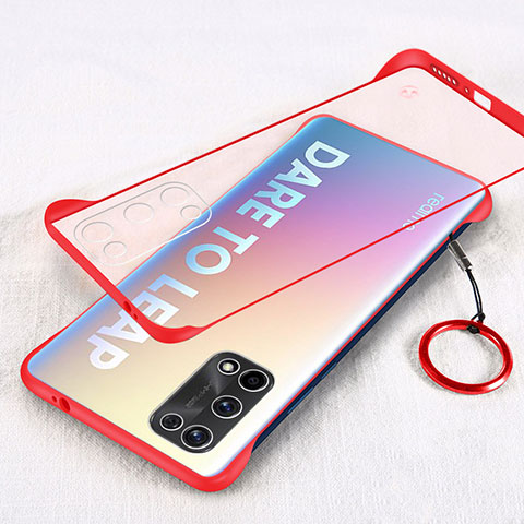 Cover Crystal Trasparente Rigida Cover H01 per Realme X7 Pro 5G Rosso