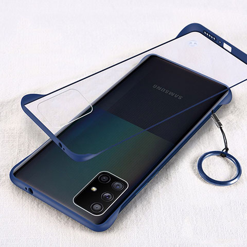 Cover Crystal Trasparente Rigida Cover H01 per Samsung Galaxy A71 5G Blu