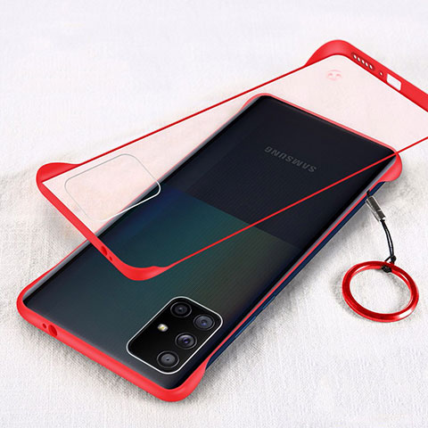 Cover Crystal Trasparente Rigida Cover H01 per Samsung Galaxy A71 5G Rosso