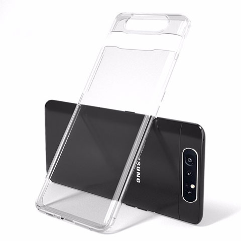 Cover Crystal Trasparente Rigida Cover H01 per Samsung Galaxy A80 Chiaro