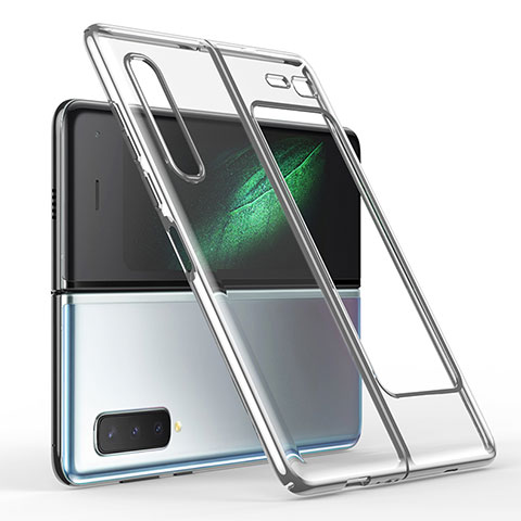 Cover Crystal Trasparente Rigida Cover H01 per Samsung Galaxy Fold Argento