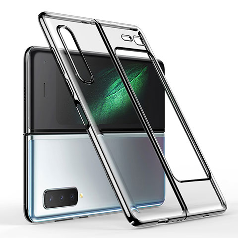 Cover Crystal Trasparente Rigida Cover H01 per Samsung Galaxy Fold Nero