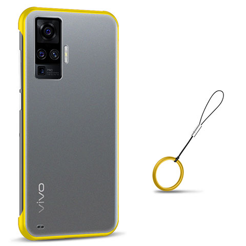 Cover Crystal Trasparente Rigida Cover H01 per Vivo X50 Pro 5G Giallo