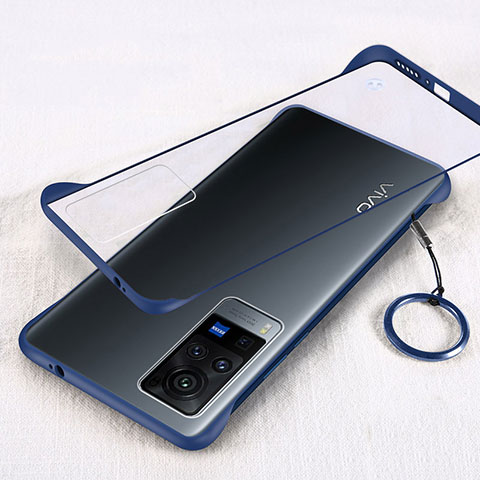 Cover Crystal Trasparente Rigida Cover H01 per Vivo X60 Pro 5G Blu