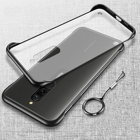 Cover Crystal Trasparente Rigida Cover H01 per Xiaomi Redmi 8 Nero