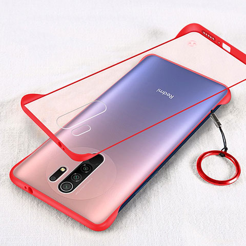 Cover Crystal Trasparente Rigida Cover H01 per Xiaomi Redmi 9 Rosso