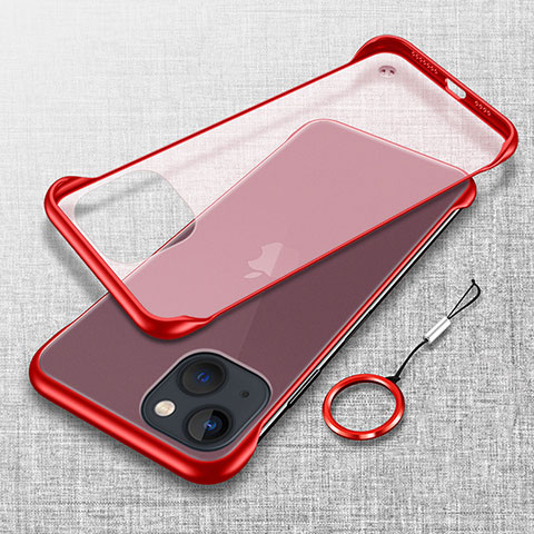 Cover Crystal Trasparente Rigida Cover H02 per Apple iPhone 15 Plus Rosso