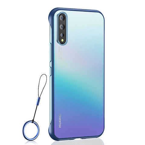 Cover Crystal Trasparente Rigida Cover H02 per Huawei Enjoy 10S Blu