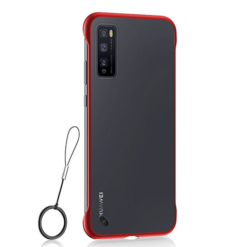 Cover Crystal Trasparente Rigida Cover H02 per Huawei Enjoy 20 Pro 5G Rosso