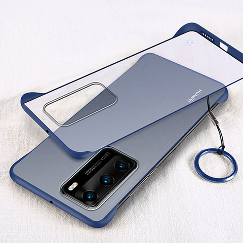 Cover Crystal Trasparente Rigida Cover H02 per Huawei P40 Blu