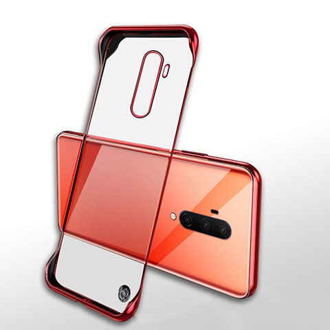 Cover Crystal Trasparente Rigida Cover H02 per OnePlus 7T Pro 5G Rosso