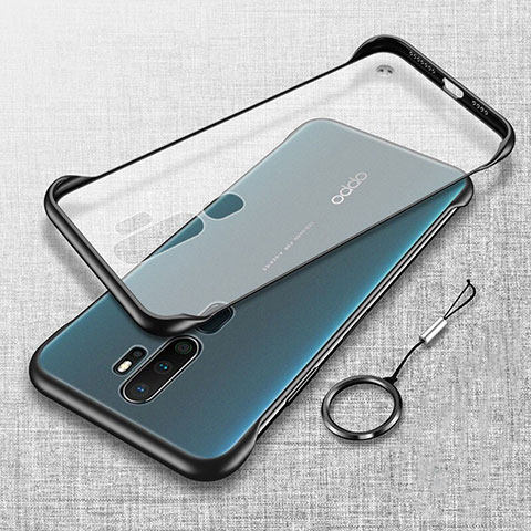 Cover Crystal Trasparente Rigida Cover H02 per Oppo A9 (2020) Nero