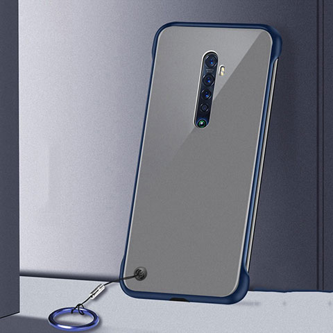 Cover Crystal Trasparente Rigida Cover H02 per Oppo Reno2 Blu