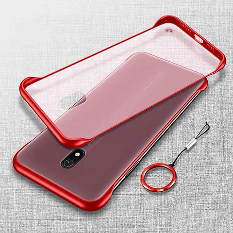Cover Crystal Trasparente Rigida Cover H02 per Xiaomi Redmi 8A Rosso