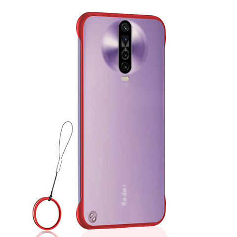 Cover Crystal Trasparente Rigida Cover H02 per Xiaomi Redmi K30 5G Rosso