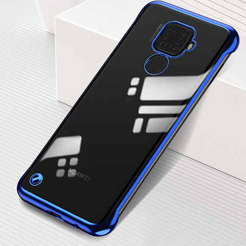 Cover Crystal Trasparente Rigida Cover H03 per Huawei Mate 30 Lite Blu