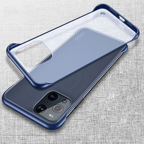 Cover Crystal Trasparente Rigida Cover H03 per Oppo Find X3 Pro 5G Blu