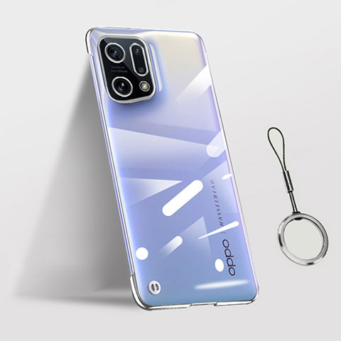 Cover Crystal Trasparente Rigida Cover H03 per Oppo Find X5 5G Argento