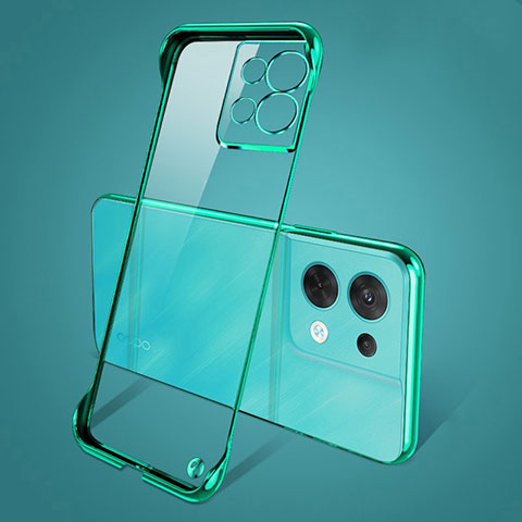 Cover Crystal Trasparente Rigida Cover H03 per Oppo Reno8 5G Verde