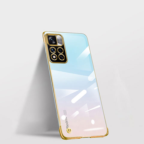 Cover Crystal Trasparente Rigida Cover H03 per Xiaomi Poco X4 NFC Oro
