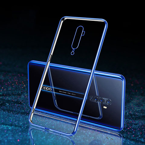 Cover Crystal Trasparente Rigida Cover H04 per Oppo Reno2 Blu