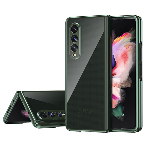 Cover Crystal Trasparente Rigida Cover H04 per Samsung Galaxy Z Fold4 5G Verde