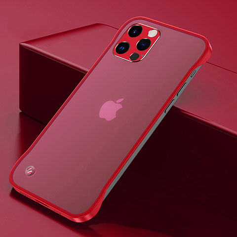 Cover Crystal Trasparente Rigida Cover H07 per Apple iPhone 15 Pro Rosso