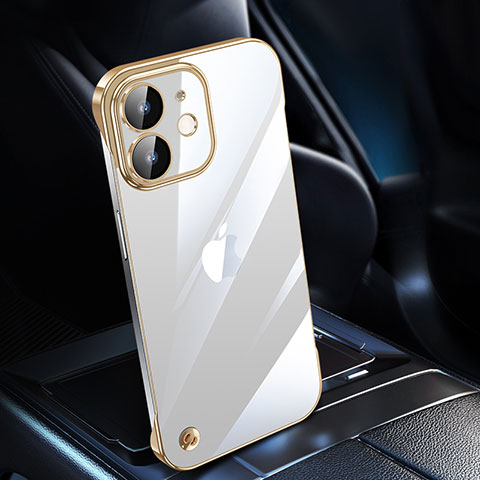 Cover Crystal Trasparente Rigida Cover QC1 per Apple iPhone 12 Mini Oro