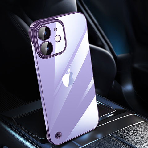 Cover Crystal Trasparente Rigida Cover QC1 per Apple iPhone 12 Mini Viola