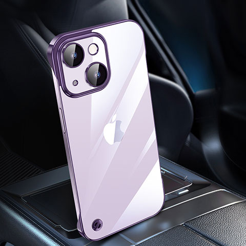 Cover Crystal Trasparente Rigida Cover QC1 per Apple iPhone 14 Plus Viola